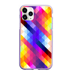 Чехол iPhone 11 Pro матовый Пиксельная радуга