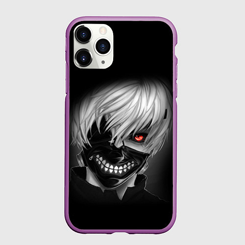 Чехол iPhone 11 Pro матовый TOKYO GHOUL ТОКИЙСКИЙ ГУЛЬ / 3D-Фиолетовый – фото 1