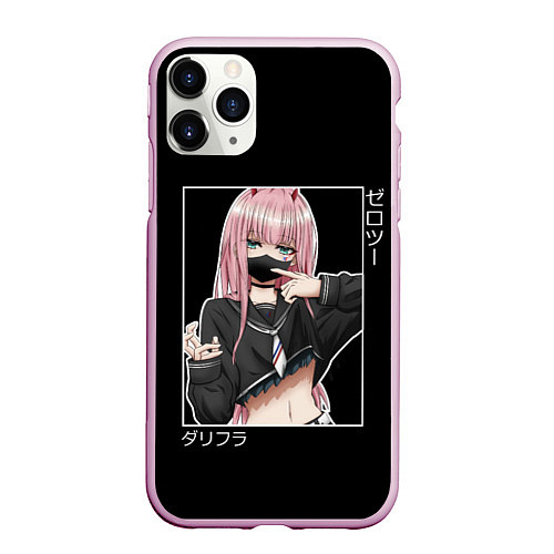 Чехол iPhone 11 Pro матовый Zero Two / 3D-Розовый – фото 1