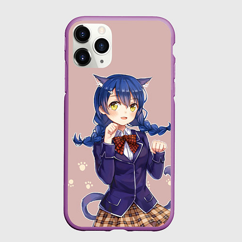 Чехол iPhone 11 Pro матовый Повар боец Сома / 3D-Фиолетовый – фото 1