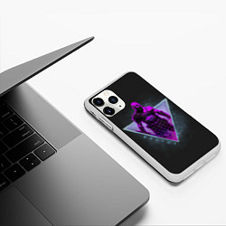 Чехол iPhone 11 Pro матовый KRATOS NEON, цвет: 3D-белый — фото 2