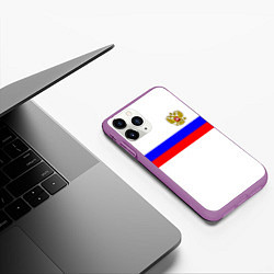 Чехол iPhone 11 Pro матовый СБОРНАЯ РОССИИ 2021, цвет: 3D-фиолетовый — фото 2