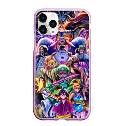 Чехол iPhone 11 Pro матовый ONE PIECE ВАН ПИС ПЕРСОНАЖИ, цвет: 3D-розовый