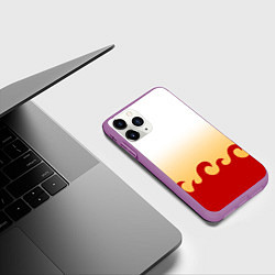 Чехол iPhone 11 Pro матовый ШИНДЖУРО РЕНГОКУ KNY, цвет: 3D-фиолетовый — фото 2