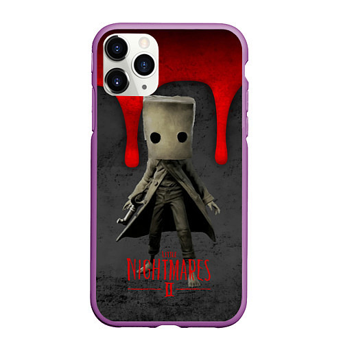 Чехол iPhone 11 Pro матовый Little Nightmares 2 кровь / 3D-Фиолетовый – фото 1