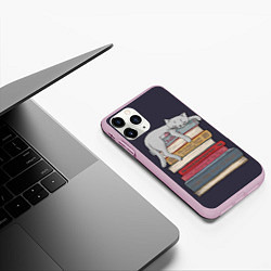 Чехол iPhone 11 Pro матовый Relax Cat, цвет: 3D-розовый — фото 2