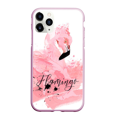 Чехол iPhone 11 Pro матовый Flamingo / 3D-Розовый – фото 1