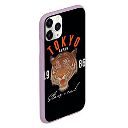 Чехол iPhone 11 Pro матовый Tokyo Tiger Japan, цвет: 3D-сиреневый — фото 2