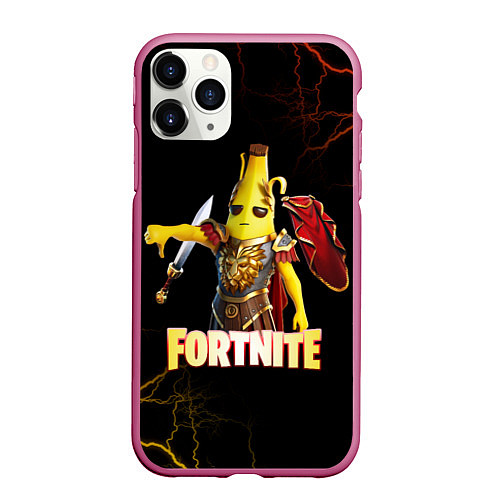 Чехол iPhone 11 Pro матовый Fortnite Potassius Peels Peely / 3D-Малиновый – фото 1