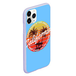 Чехол iPhone 11 Pro матовый Калифорния, цвет: 3D-светло-сиреневый — фото 2