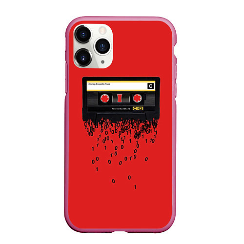 Чехол iPhone 11 Pro матовый The death of the cassette tape / 3D-Малиновый – фото 1