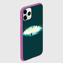 Чехол iPhone 11 Pro матовый Глаз природы, цвет: 3D-фиолетовый — фото 2