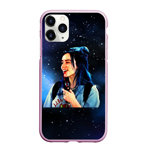 Чехол iPhone 11 Pro матовый Billy Elish / 3D-Розовый – фото 1