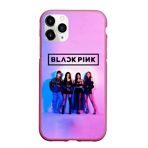 Чехол iPhone 11 Pro матовый BLACKPINK / 3D-Малиновый – фото 1