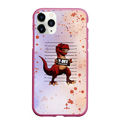 Чехол iPhone 11 Pro матовый Динозавр Преступник Z, цвет: 3D-малиновый