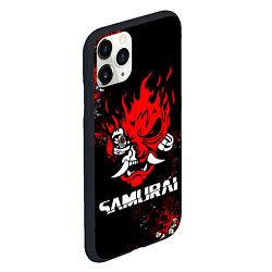 Чехол iPhone 11 Pro матовый SAMURAI CYBERPUNK 2077, цвет: 3D-черный — фото 2