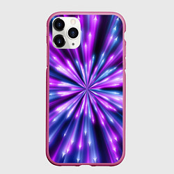 Чехол iPhone 11 Pro матовый Неоновые стрелы, цвет: 3D-малиновый