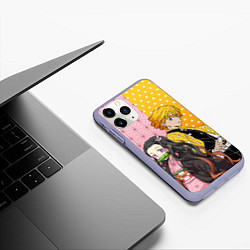 Чехол iPhone 11 Pro матовый ЗЕНИЦУ И НЕЗУКА КЛИНОК, цвет: 3D-светло-сиреневый — фото 2