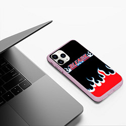 Чехол iPhone 11 Pro матовый BLEACH FLAME БЛИЧ ПЛАМЯ, цвет: 3D-розовый — фото 2