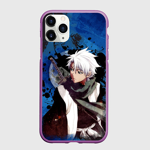 Чехол iPhone 11 Pro матовый Тосиро Хицугая Блич / 3D-Фиолетовый – фото 1