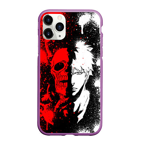 Чехол iPhone 11 Pro матовый ИЧИГО БЛИЧ ICHIGO BLEACH / 3D-Фиолетовый – фото 1