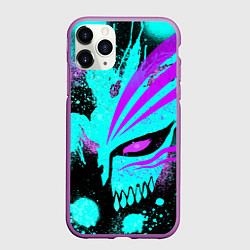 Чехол iPhone 11 Pro матовый БЛИЧ МАСКА ПУСТОГО НЕОН, цвет: 3D-фиолетовый