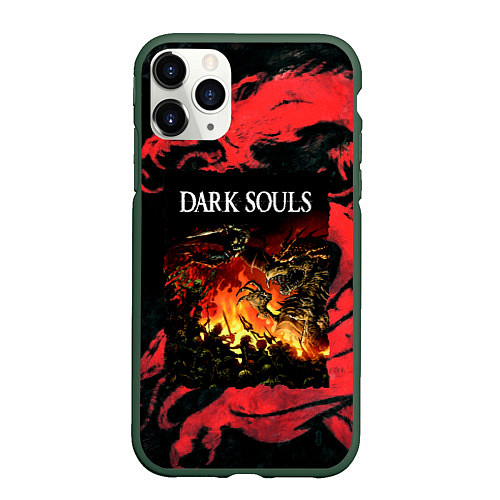 Чехол iPhone 11 Pro матовый DARKSOULS DRAGON AGE / 3D-Темно-зеленый – фото 1