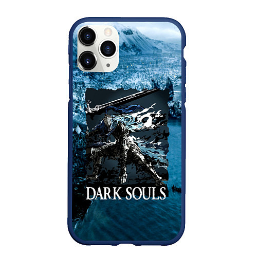 Чехол iPhone 11 Pro матовый DARKSOULS Project Dark / 3D-Тёмно-синий – фото 1