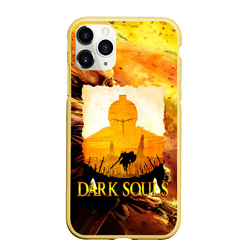 Чехол iPhone 11 Pro матовый DARKSOULS SKULL&MAGIC / 3D-Желтый – фото 1