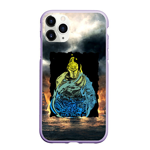 Чехол iPhone 11 Pro матовый DARKSOULS ТЁМНЫЕ ДУШИ 2 / 3D-Светло-сиреневый – фото 1