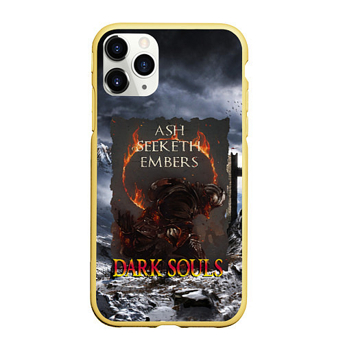 Чехол iPhone 11 Pro матовый ТЁМНЫЕ ДУШИ SOUL HORROR / 3D-Желтый – фото 1