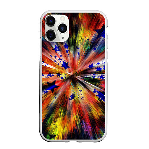 Чехол iPhone 11 Pro матовый Звездный путь / 3D-Белый – фото 1