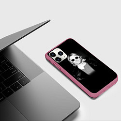 Чехол iPhone 11 Pro матовый Курт Кобейн в Очках Nirvana, цвет: 3D-малиновый — фото 2