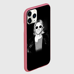 Чехол iPhone 11 Pro матовый Курт Кобейн в Очках Nirvana, цвет: 3D-малиновый — фото 2