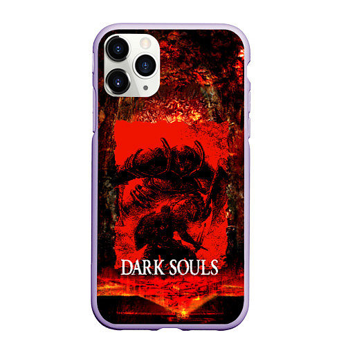 Чехол iPhone 11 Pro матовый DARK SOULS GAME STORY / 3D-Светло-сиреневый – фото 1