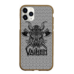 Чехол iPhone 11 Pro матовый Valheim Viking dark, цвет: 3D-коричневый