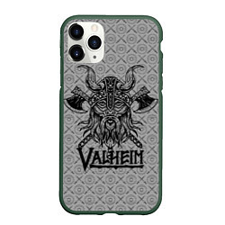 Чехол iPhone 11 Pro матовый Valheim Viking dark, цвет: 3D-темно-зеленый