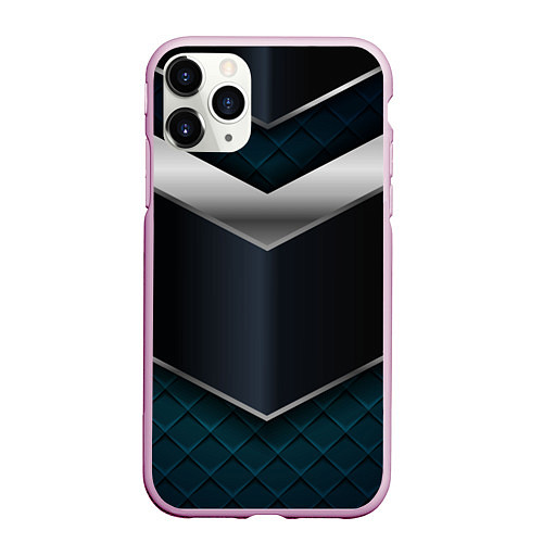 Чехол iPhone 11 Pro матовый 3D dark metal / 3D-Розовый – фото 1