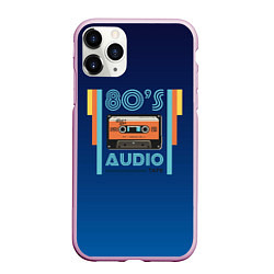 Чехол iPhone 11 Pro матовый 80s audio tape, цвет: 3D-розовый