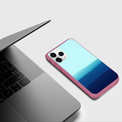 Чехол iPhone 11 Pro матовый Море, цвет: 3D-малиновый — фото 2