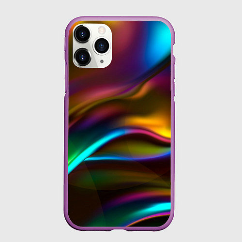 Чехол iPhone 11 Pro матовый Градиент / 3D-Фиолетовый – фото 1