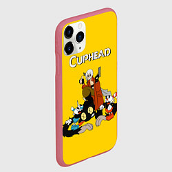 Чехол iPhone 11 Pro матовый Cuphead x DMC, цвет: 3D-малиновый — фото 2