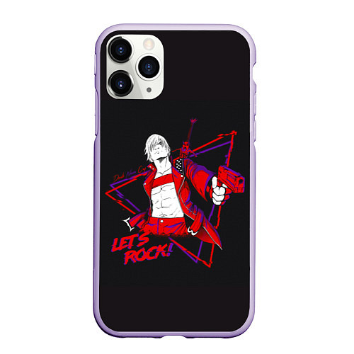 Чехол iPhone 11 Pro матовый Lets Rock DMC / 3D-Светло-сиреневый – фото 1