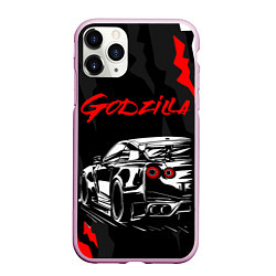 Чехол iPhone 11 Pro матовый NISSAN GT-R GODZILLA, цвет: 3D-розовый