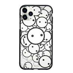 Чехол iPhone 11 Pro матовый SMILE, цвет: 3D-черный