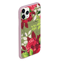 Чехол iPhone 11 Pro матовый Neuro flower, цвет: 3D-розовый — фото 2