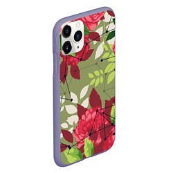 Чехол iPhone 11 Pro матовый Neuro flower, цвет: 3D-серый — фото 2