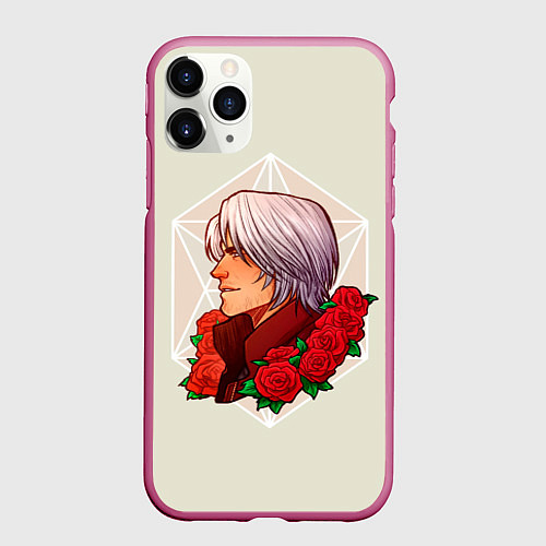 Чехол iPhone 11 Pro матовый Данте DMC / 3D-Малиновый – фото 1