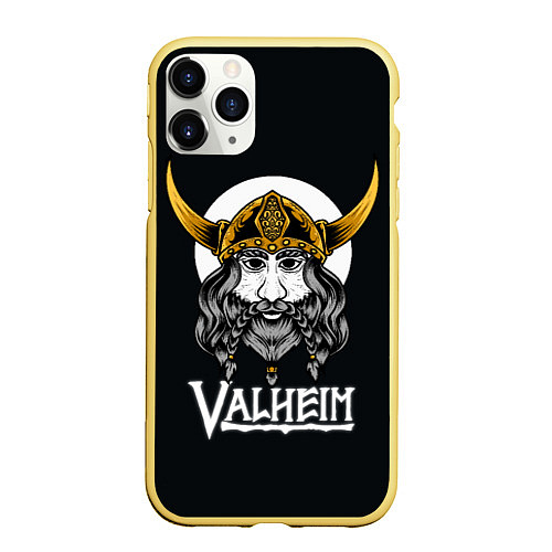 Чехол iPhone 11 Pro матовый Valheim Viking / 3D-Желтый – фото 1
