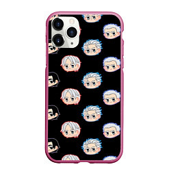 Чехол iPhone 11 Pro матовый DMC Pattern, цвет: 3D-малиновый